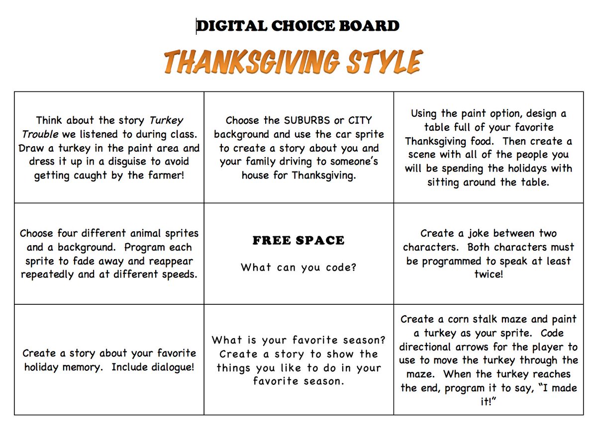 MrsH_Teach4th's tweet image. With the holiday coming up and a short week of our next Encore rotation, time to get a little creative with the lessons and dive into some @ScratchJr creativity! #teacherslearntoo #codingcreativity