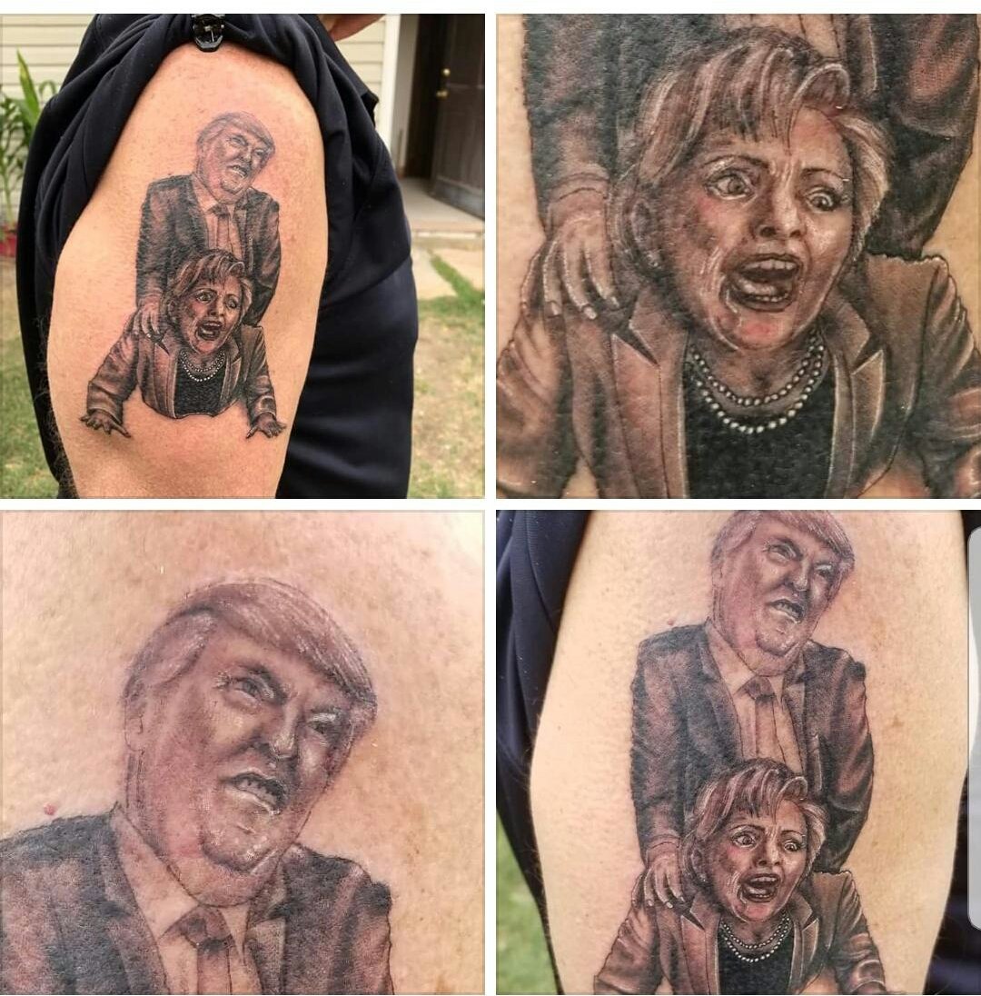 Дональд Трамп тату