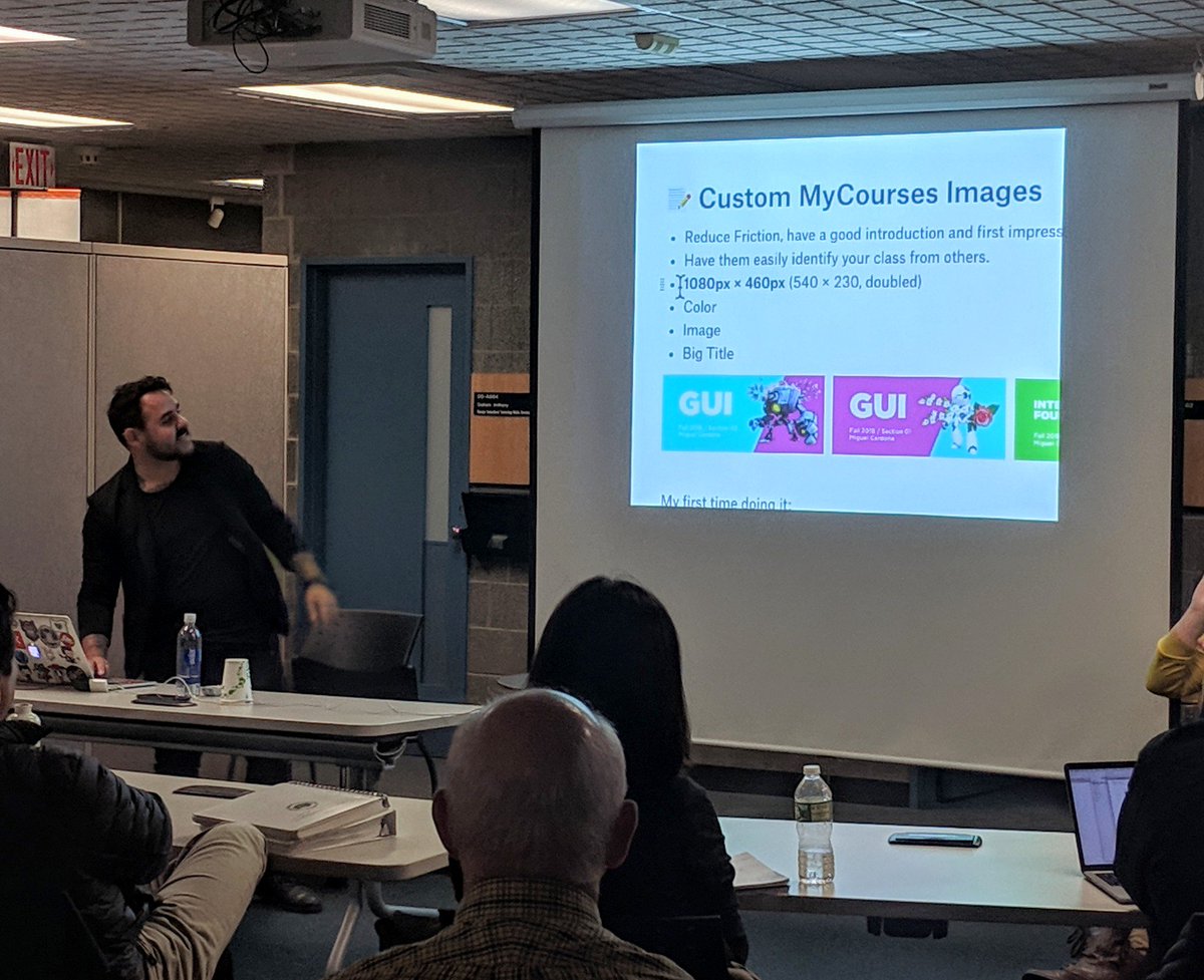 Simple, powerful way to take ownership of your course in the campus LMS: Customize the banner image. @miggi at @ILIATRIT.