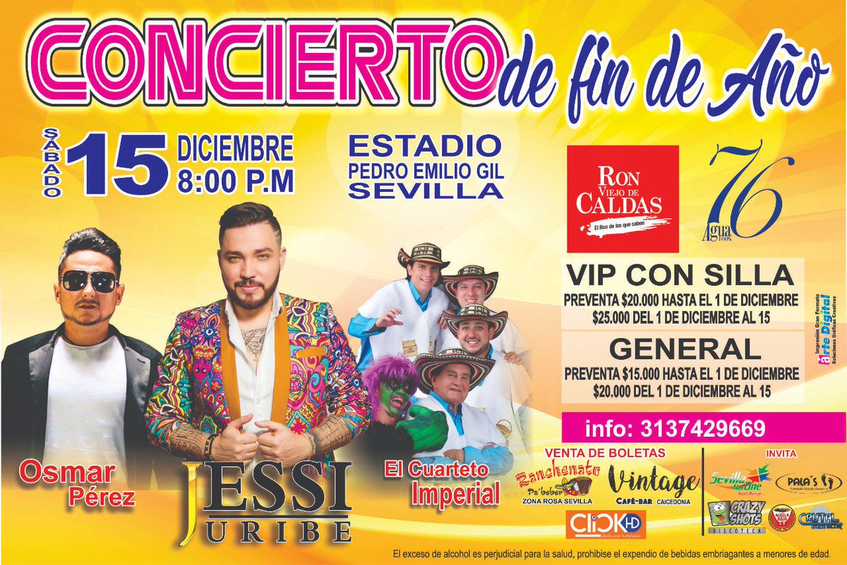 jorgepalavalle's tweet photo. Concierto de fin de año 15 Diciembre #SevillaValle @jessiuribe3 @loschiches @cuarteto #OsmarPerez #CuartetoImperial https://t.co/zVP168BV37