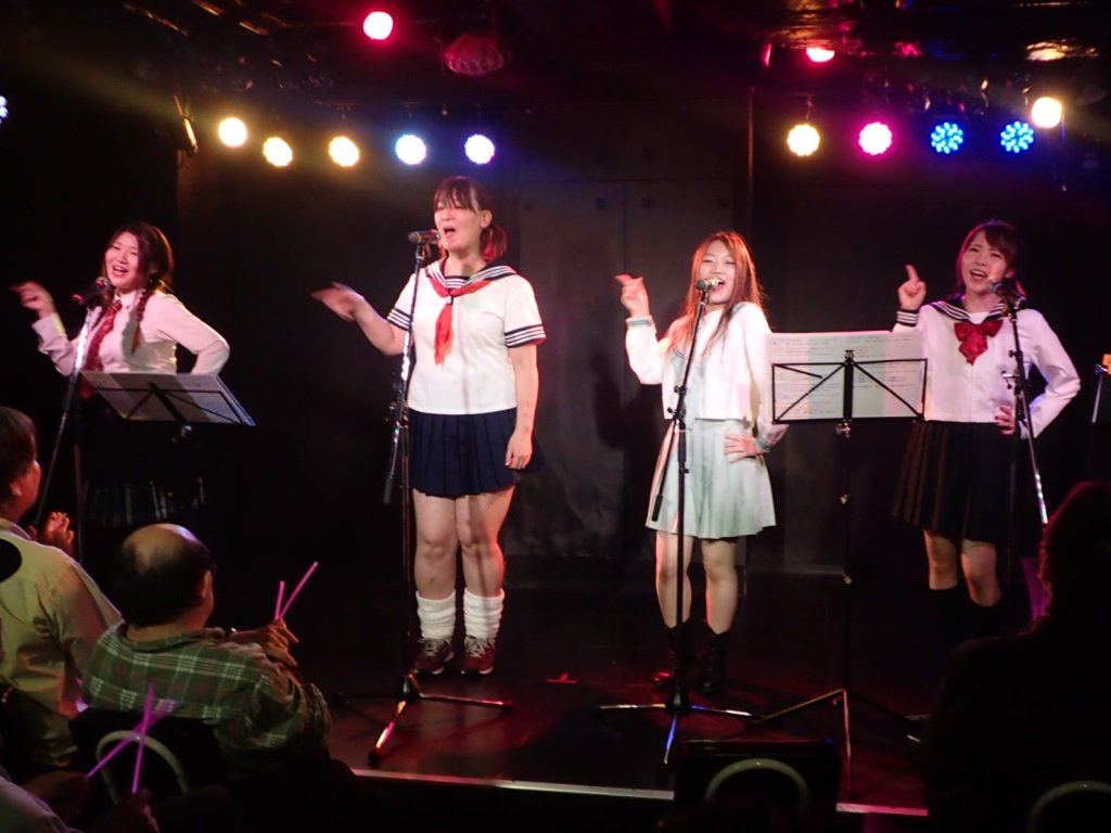 OkamotoTomohiko's tweet photo. 11月10日(土)『20世紀SONGイベントN.G.P　vol.14〜昭和〜』に行ってきました。(^-^)/
スペシャルステージ

楽しいひと時をありがとうございました。(^_-)-☆
#NGP #神田Mifa #ザンネンな主婦 #白月メル #桜弥ひかる #RUNMI! https://t.co/bwIVyEhJde