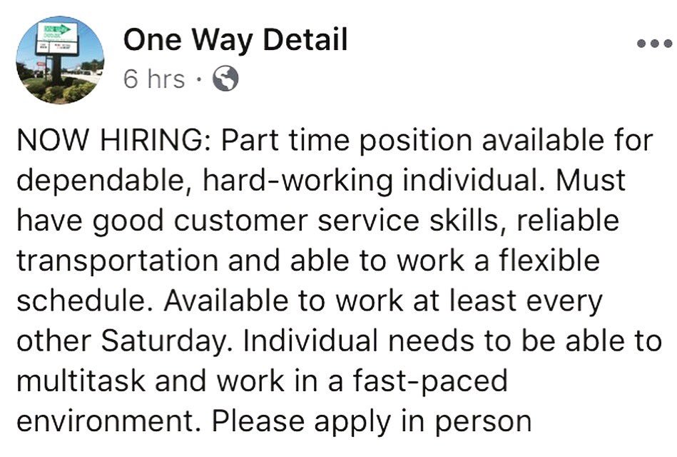 OneWayDetail's tweet image. Receptionist Needed!