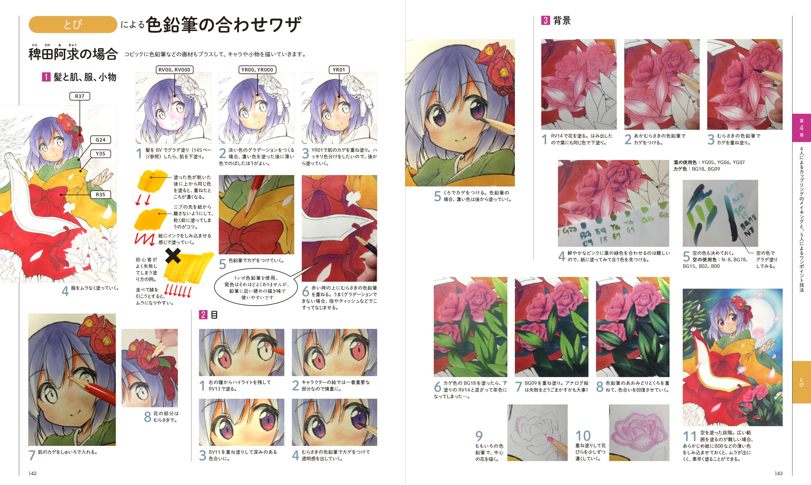 ホビージャパンの技法書 在 Twitter 上 ９月に４刷が重版された コピック絵師たちの東方イラストテクニック 塗り絵からイラストメイキングまで 粗茶 火神レオ 著 角丸つぶら 編集 をご紹介 コピックの基本 グラデ塗り と 重ね塗り を 著者のイラスト