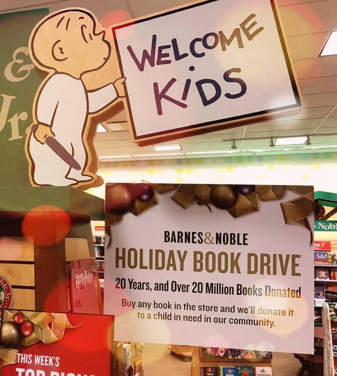 BNFullertonBuzz's tweet photo. We're so excited to partner with both @Pathways_ofHope and @StJude's for this year's Holiday Book Drive! Stop in and help us reach our goal of 6000 #donations! #holidaybookdrive #bookdrive #bnbookdrive #readingpartners #stjude #pathwaysofhope #bnbookpassion #notjustbooks #BNBuzz https://t.co/MzQmoHpMxO