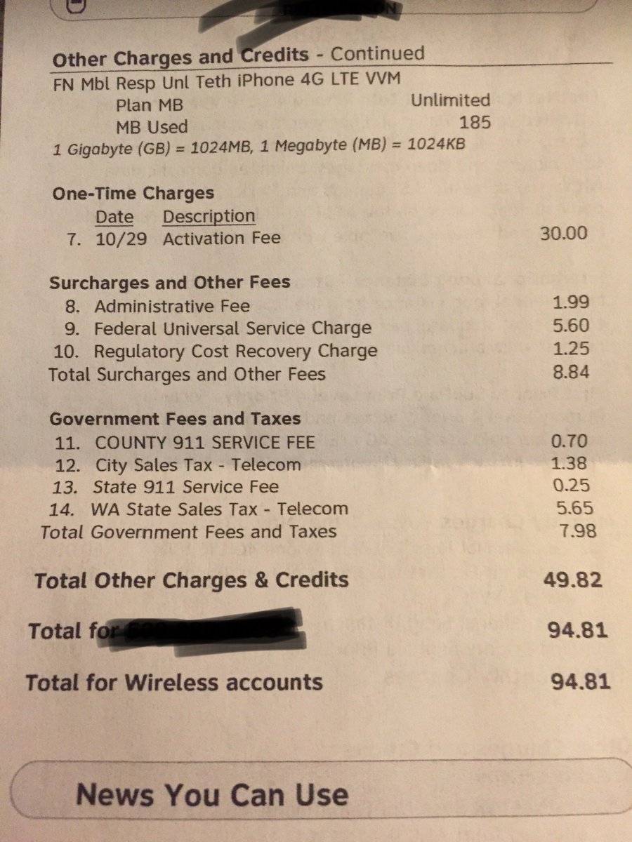 snarlywino's tweet image. Can any of you #mathmajors make sense of these numbers? Keep in mind a $3 charge on page 1. Thanks for keeping #firstresponders first @FirstNet #FirstNOT