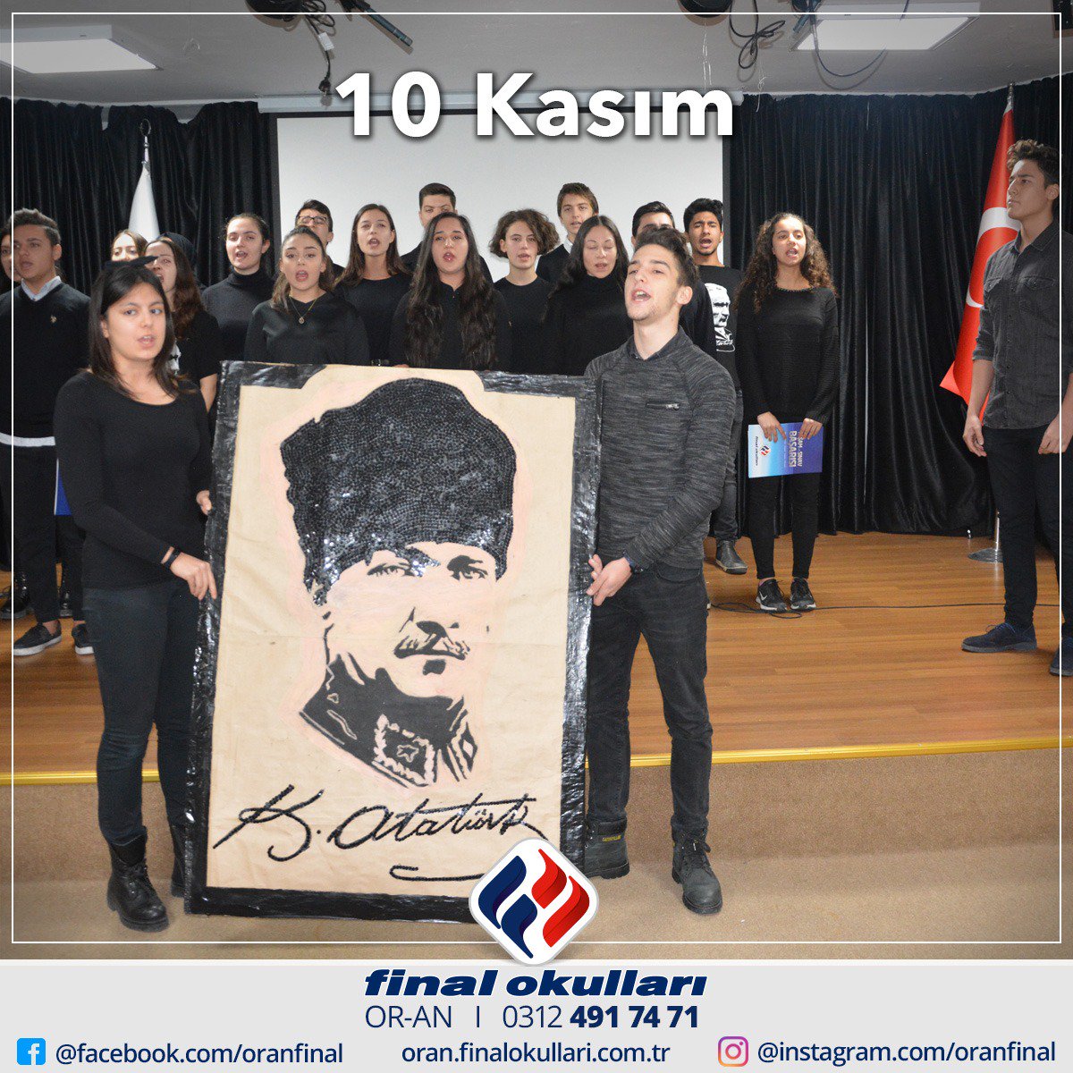 Türkiye Cumhuriyeti'nin kurucusu Mustafa Kemal Atatürk'ü sevgi, saygı ve minnetle anıyoruz.

#10kasım #çarşamba #Atatürk #özelokul #finalokullari #ilkokul #cankaya #kolej #egitim