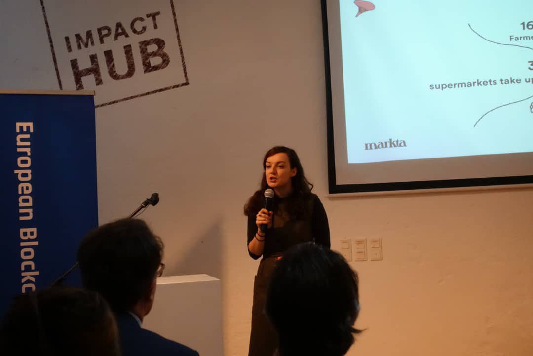 EunexExchange's tweet photo. Bringing regional food to the table, digitally. Through a digital market platform and decentralised logistic structures, Theresa Imre, the Founder &amp; CEO of Markta is opening the bottleneck for sustainable production and farming through democratization. https://t.co/O3gnjh4lj9