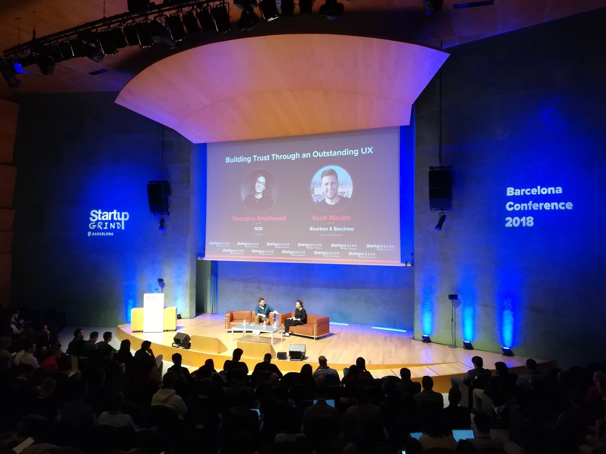 MohameA_Achouri's tweet photo. Today, the Director Georgina Smallwood @n26, is taking about :
Building Trust Through an Outstanding UX; with the CEO Scott Mackin @Barcinno
#innovation #Entrepreneur #Barcelona #PiGrecoT
@StartupGrindBCN @PiGrecoT https://t.co/joEAkaCdVt