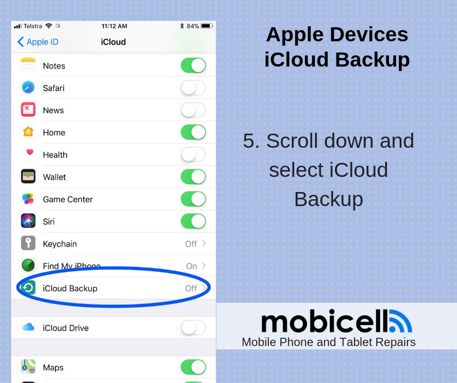 mobicellaus's tweet image. How to backup your apple device to iCloud #iphonebackup #ipadbackup #icloud #coomera