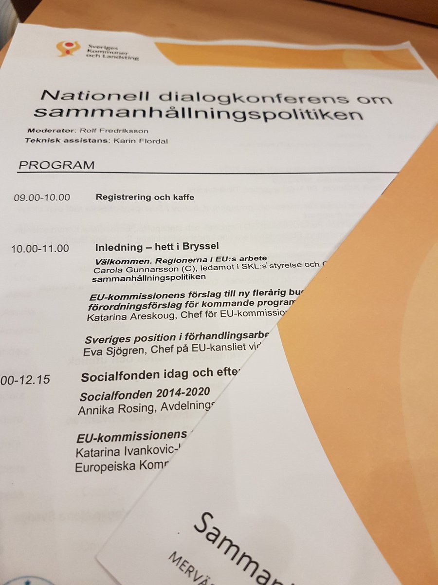 EU:s sammanhållningspolitik står på dagens agenda. Vad händer framöver? #skl #eu #sammanhållningspolitiken