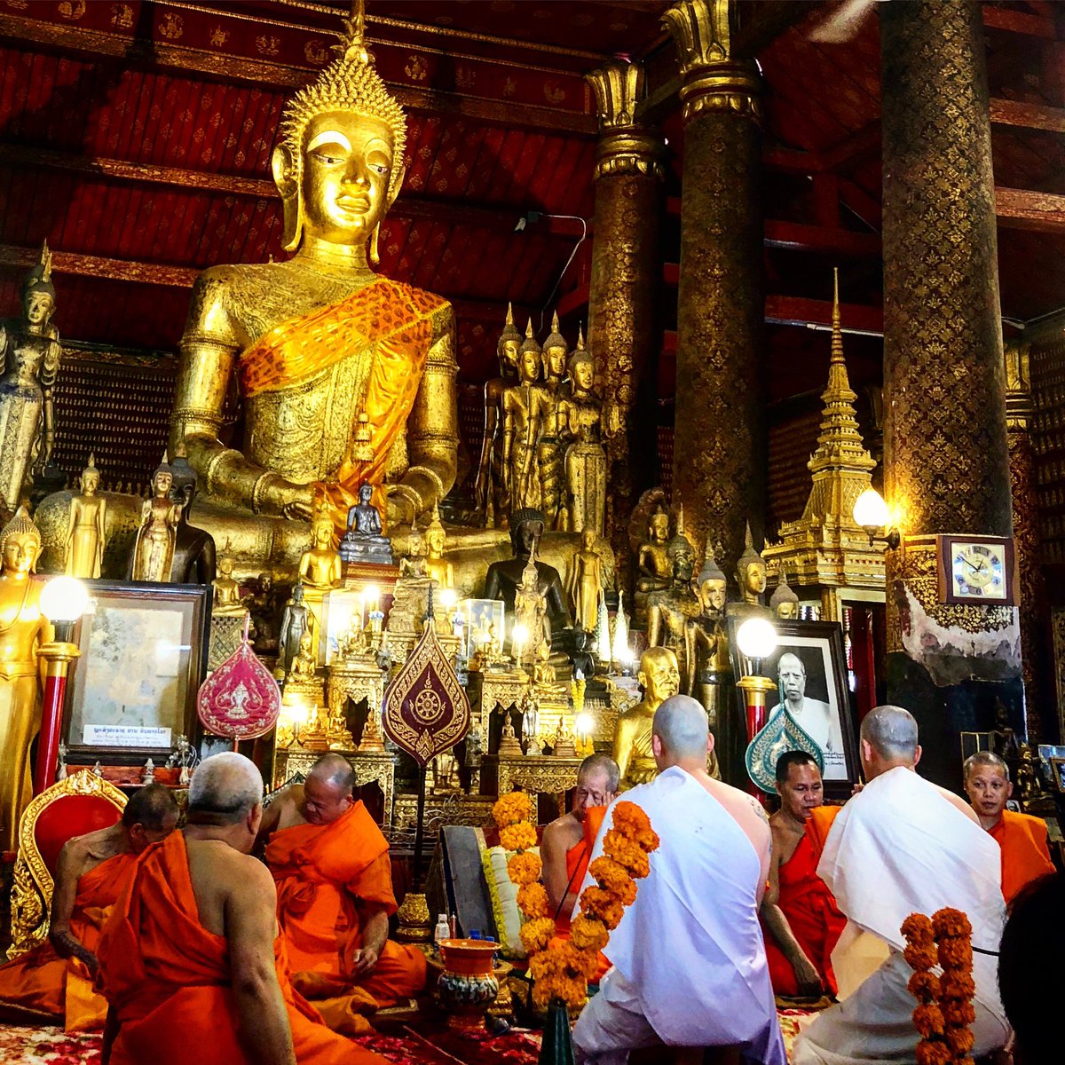JennCluff's tweet image. This morning in Luang Prabang 2 men gave up everything to become Buddhist monks. Heroes!