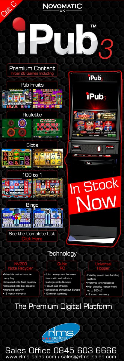 RLMS Sales (@rlmssales) on Twitter photo Introducing the Incredible iPub3 with a Premium 26 Game Menu with Pub Fruits, Roulette, Slots, 100 to 1 and Bingo games - Call RLMS Sales on 0845 603 6666 for Further Details on THE Premium Digital Platform for Your Site!
#rlms <a href="/coinslot777/">Coinslot777</a> @stephnorbury #tonyglanville #ipub3 Introducing the Incredible iPub3 with a Premium 26 Game Menu with Pub Fruits, Roulette, Slots, 100 to 1 and Bingo games - Call RLMS Sales on 0845 603 6666 for Further Details on THE Premium Digital Platform for Your Site!
#rlms <a href="/coinslot777/">Coinslot777</a> @stephnorbury #tonyglanville #ipub3