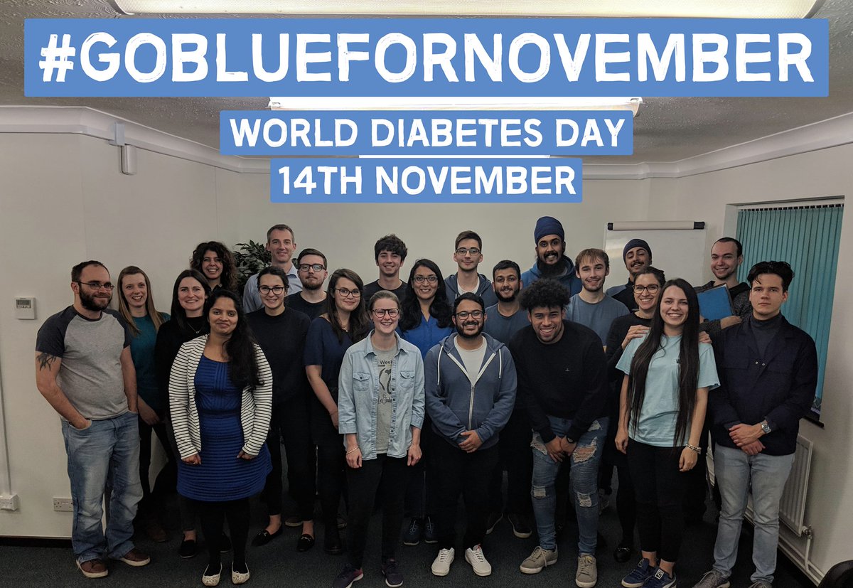 Diabetescouk's tweet image. To help raise awareness for #WorldDiabetesDay &amp;amp; show our support for people with diabetes, their family, friends, online community &amp;amp; more, we are wearing blue today! Continue to share your stories &amp;amp; images with #StrongerTogether to celebrate those that are always there for you!💙