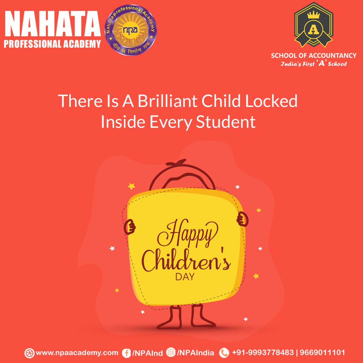 NPAIndia's tweet photo. To all our precious students,  a very Happy Children's Day. https://t.co/axPzJIxdAD