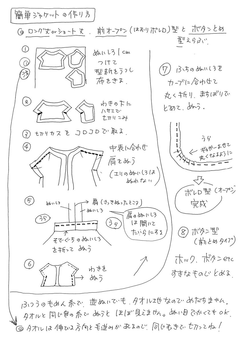 Twitter 上的 ばん ニコル服型紙 なぐり書きですが作り方です 見辛くてすみません ブログは後日upしますのでお待ちください T Co Z5wm5kti4d Twitter