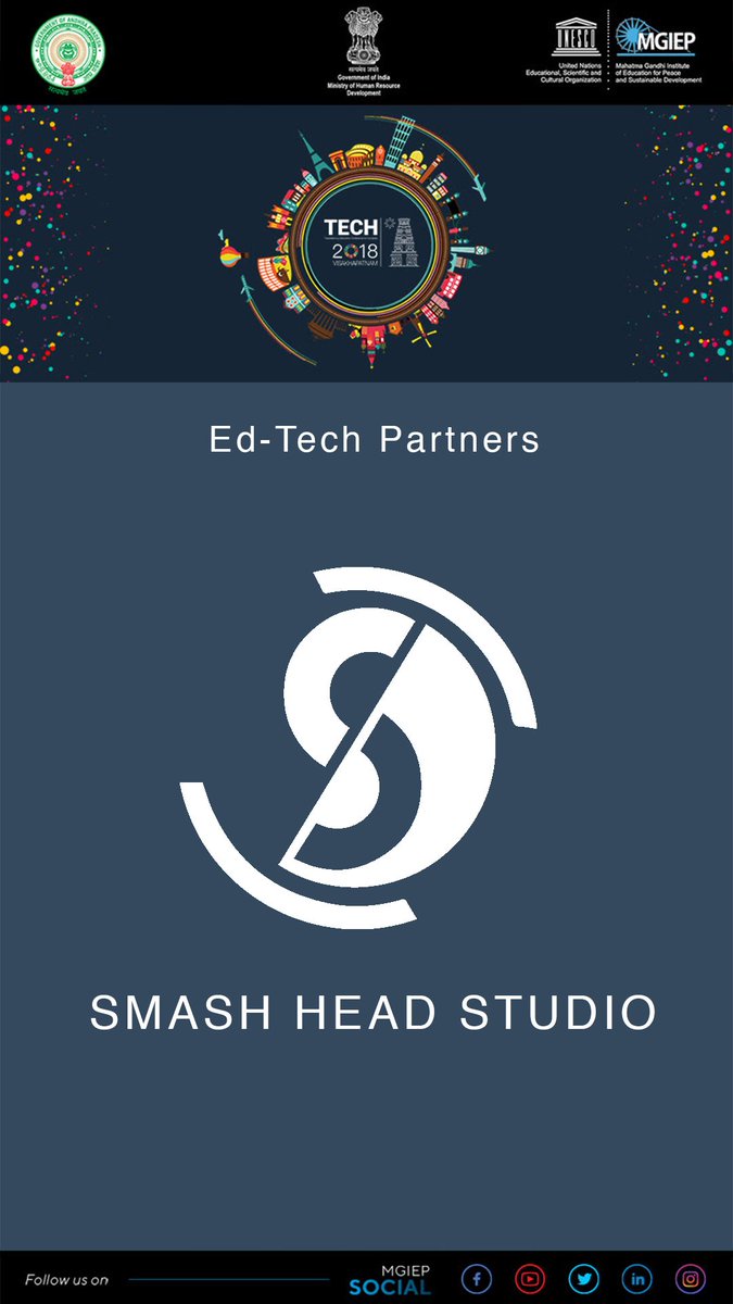 SmashHStudio's tweet photo. Ed tech partners at UNESCO TECH2018. Come visit us at booth number 5. At the Novotel visakhapatnam @UNESCO @UNESCOAsiaPac @UNESCO_MGIEP 
#unesco #tech2018 #novotel #gamification #gamedevelopment #edtech #education #technology #partner https://t.co/fEOjVuK9g7