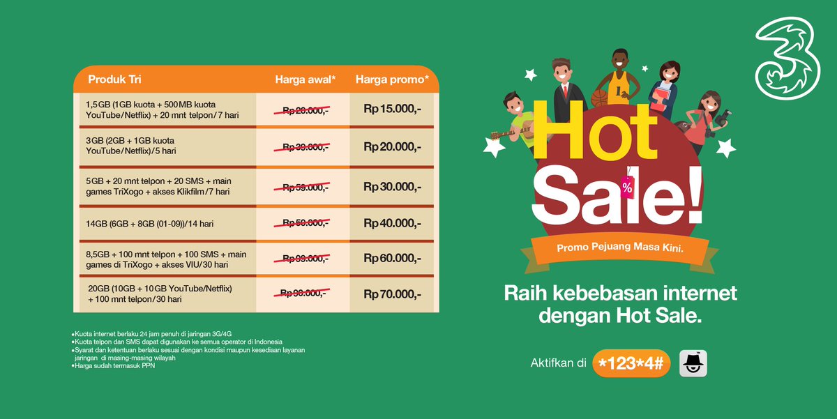 3 Indonesia tweet media