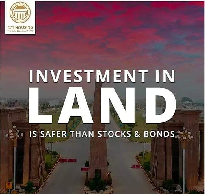 'Investment In LAND Is Safer Than Stocks and Bonds'
Citi Housing offers Safest Investment with the true concept of elegant living.
#The_Gold_Standard_Living #citihousinggujranwala #citihousingjehlum #citihousingfaisalabad #citihousingsialkot #citihousingmultan #Property