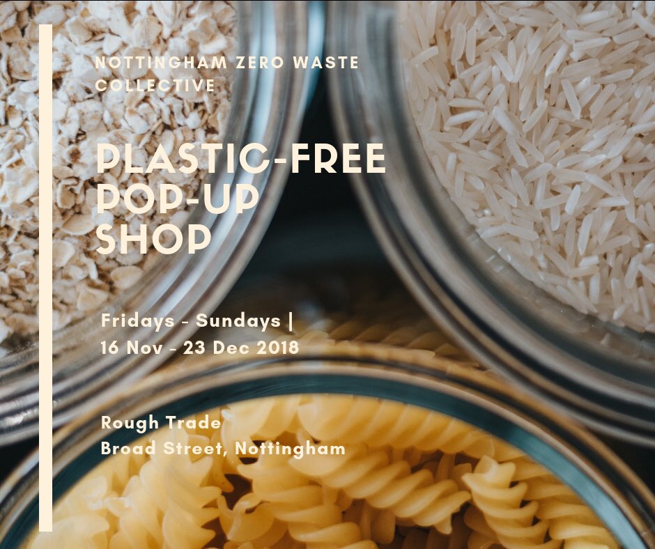 We’re nearly set-up for #plasticfree shopping #popup in #nottingham <a href="/RoughTradeNotts/">RoughTradeNTM</a>. We’ll be open this Friday, 16th Nov, then every Fri-Sun until Christmas #zerowaste #ethicalshop #sustainableliving