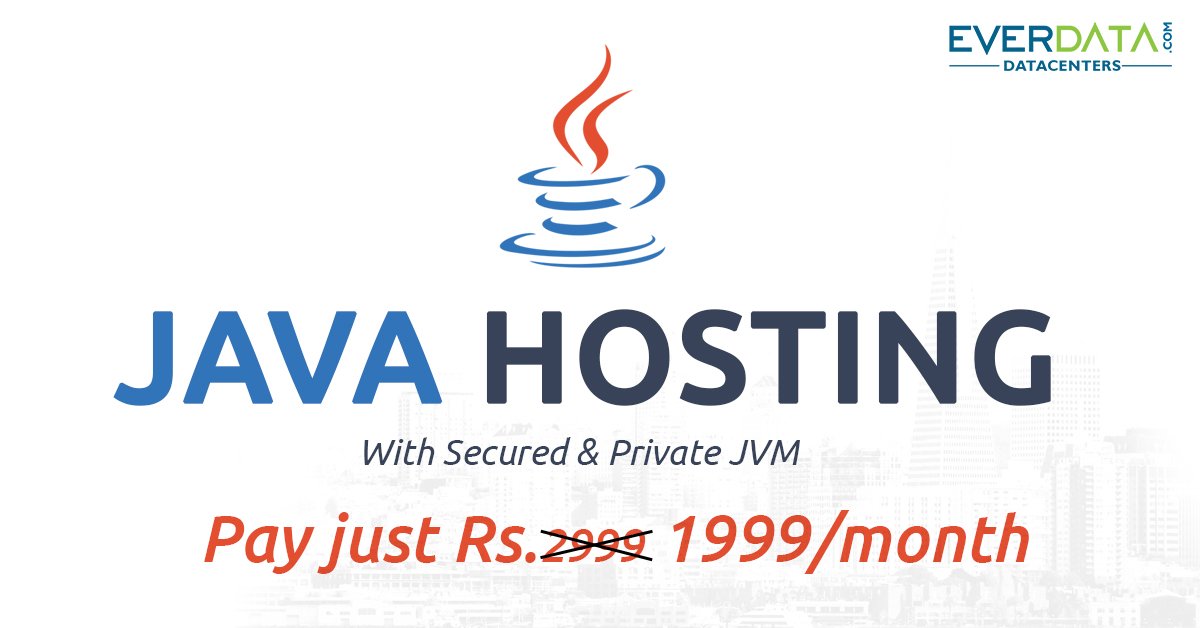Everdata_Tech's tweet image. @Everdata_Tech offers JAVA Hosting at just Rs.1999/month only. 10GB Disk Space, 2MYSQL Database, 2GB Raid Protected Space & much more. 24/7 Technical Support.
everdata.com/java-web-hosti…
#Javahosting #Javawebhosting #Everdatatechnologies #webhosting