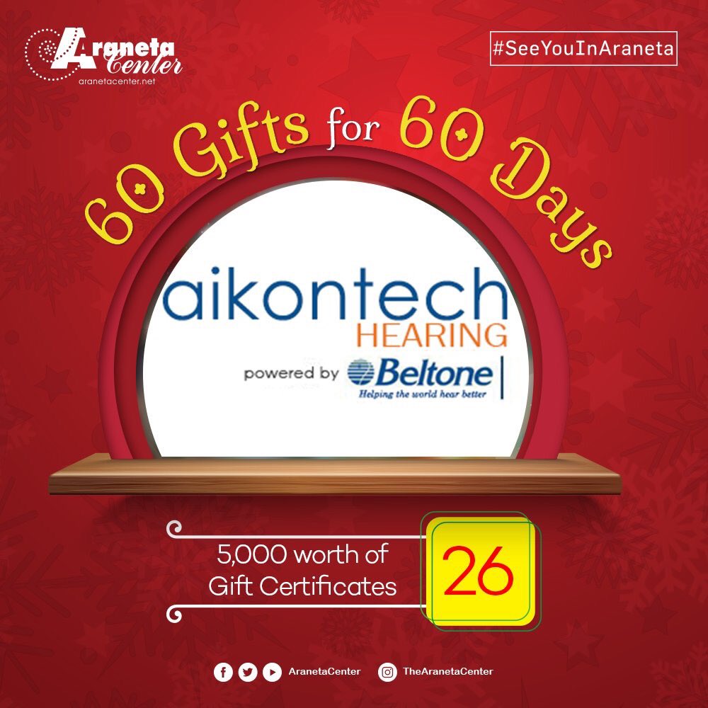 JustWilfred's tweet photo. Day 26 of 60: Win 5,000 worth of GIFT CERTIFICATE from AIKONTECH! @AranetaCenter 

@callmesherell 
@lovemitch017 
@SweetShellah 
@JustJayAr00 
@linda031862 

#60giftsfor60daysYear4
#AranetaDay26of60
#SeeYouinAraneta https://t.co/DXjoX36xNS