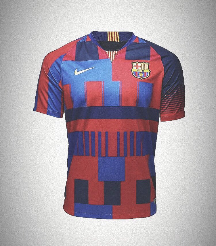 FourFourTweet on Twitter: "Nike celebrate the 20th anniversary of its partnership with Barcelona by relseasing a special, limited-edition 'mashup' jersey. The jersey features elements of all Barcelona kits worn by the