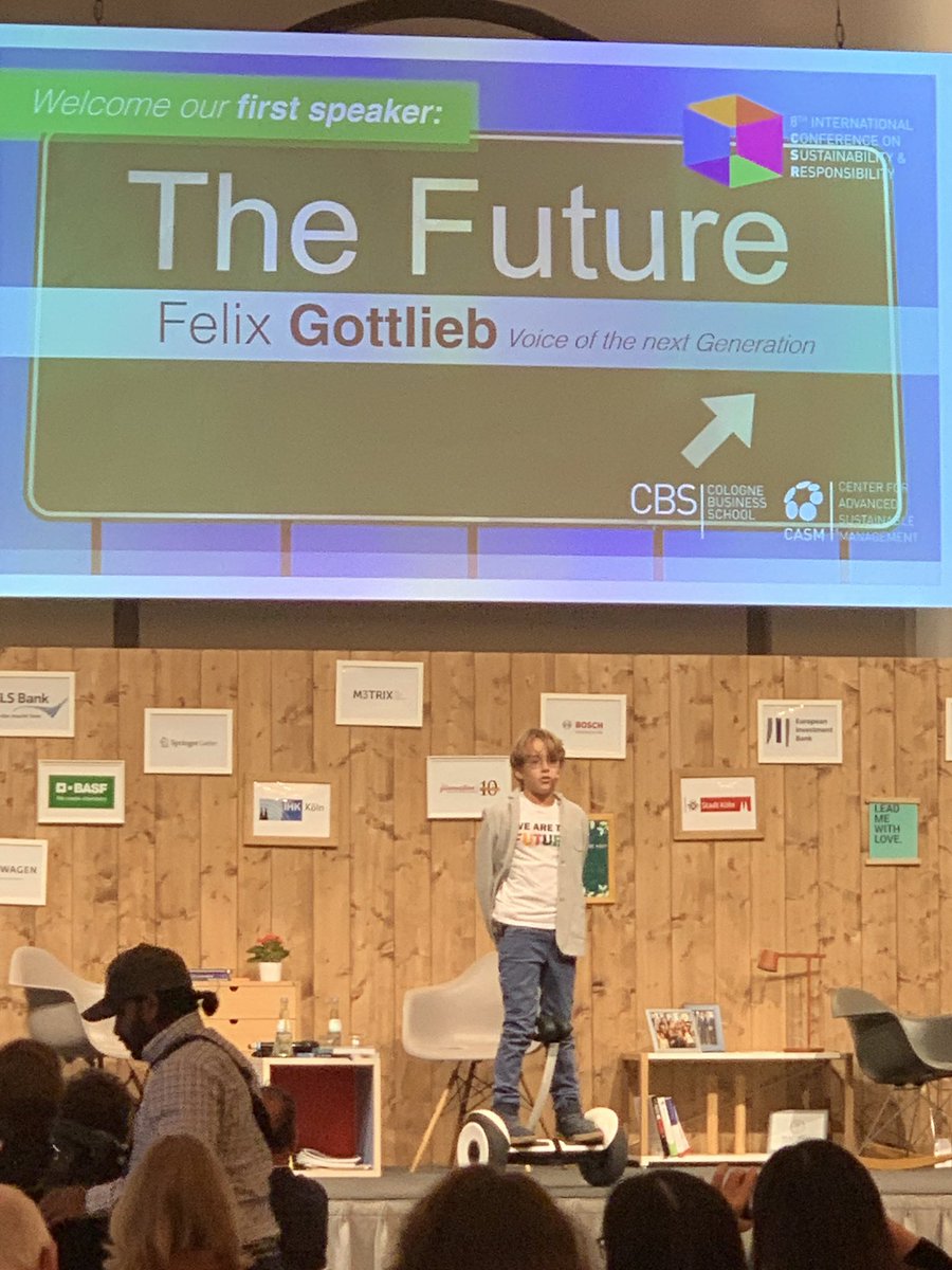 and the first speaker at the #8icsr conference is a kid on a hoverboard! Nice <a href="/CASMCologne/">CASM Center for Advanced Sustainable Management</a> <a href="/NorthumbriaUni/">Northumbria Uni</a> #sustainability #csr #highered