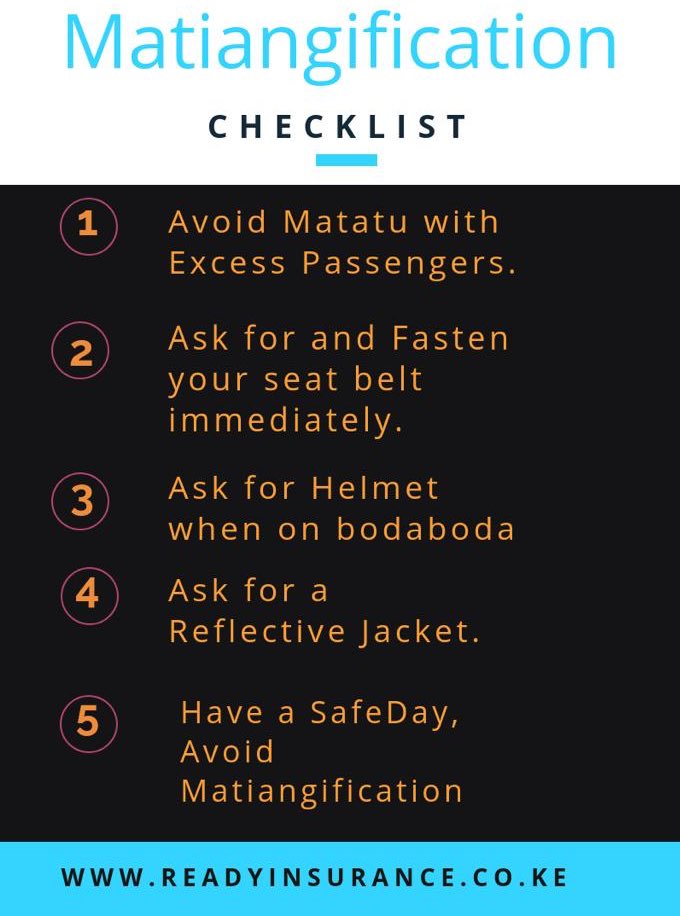 Here is how to keep safe and avoid #matiangification do not end up in a police station, stay safe #matatutransport #bodabodasafety #beintheknow @Ma3Route @kot