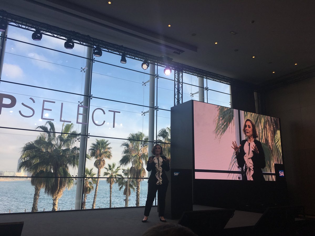 MichaelKleinem's tweet image. Great #SAPSelect opening from @AdaireFoxMartin in Barcelona with incredible guest speaker from @MIT.