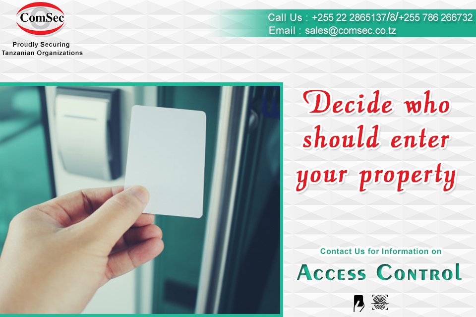 Comsec_Security's tweet image. Latest tech features in access control provide ultimate security to your surrounding. The well-known fingerprint, voice sensor and the latest, Hi-tec face recognition technologies provide the best security to any place.
To Learn More, Contact Us at comsec.co.tz/Securitysoluti…