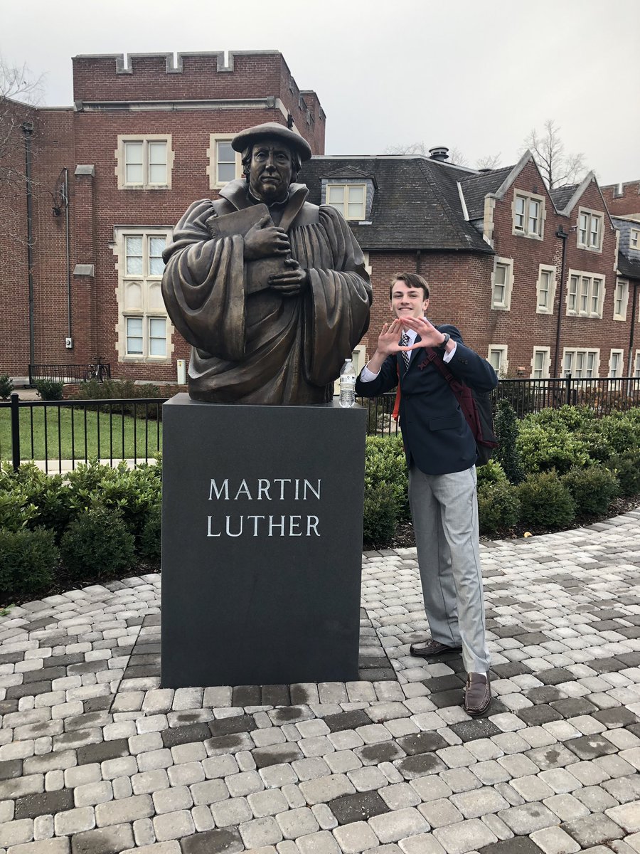 Hey @PedersenBHS sorry Carter is missing your test on Martin Luther today but here he is with the man himself @Blacksburg_deca @BburgHSBruins