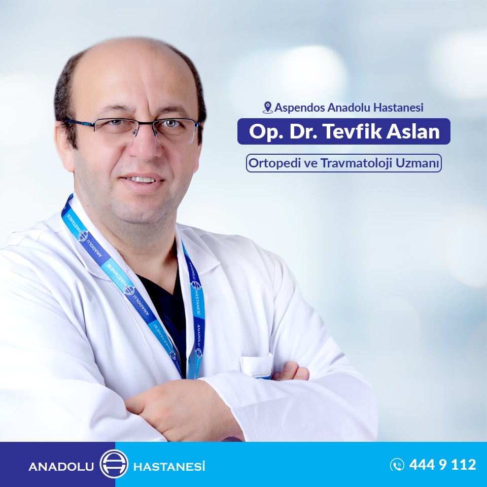 Ortopedi ve Travmatoloji Uzmanı Op. Dr. Tevfik Aslan, hastalarını Aspendos Anadolu Hastsnesi'nde kabul ediyor.
.
☎️444 9 112 
.
#ortopedi #ortopediuzmanı #anadoluhastanesi #AspendosAnadoluHastanesi #sağlık #tedavi #ortopedivetravmatoloji #TevfikAslan