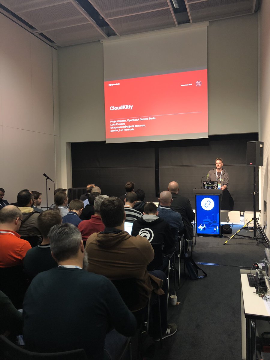 Max_l_e's tweet photo. @objectiflibre talks about project progress of #cloudkitty Chargeback as a Service #OpenStackSummit @OpenStack https://t.co/9EkbXRxnIj