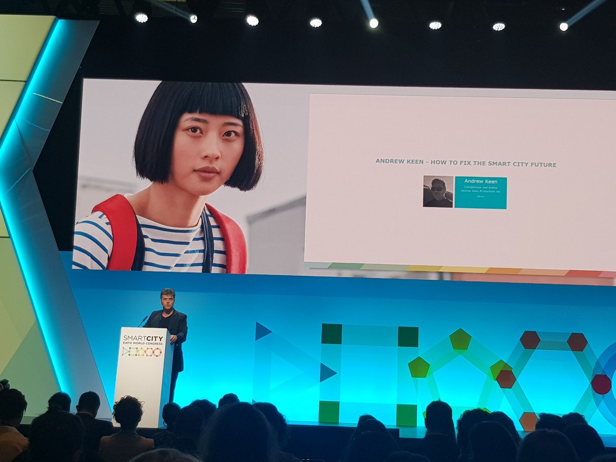 How to Fix the Smart City Future - sobering Keynote by <a href="/andrewkeen/">Andrew Keen</a> about the dangers of the ideology, distopia and the lack of regulation in the smart city (or at least in San Francisco), but the future always exists and the Estonian model is proof of that! #SCEWC18 #happycity