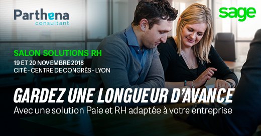 Venez rencontrer nos équipes lors du <a href="/Solutions_RH/">Solutions Ressources Humaines</a> les 19 &amp; 20 novembre prochain à Lyon !  Stand A22 <a href="/SageFrance/">Sage France</a> pour échanger et découvrir nos solutions. Inscriptions: salon-srh.com/visiter.php