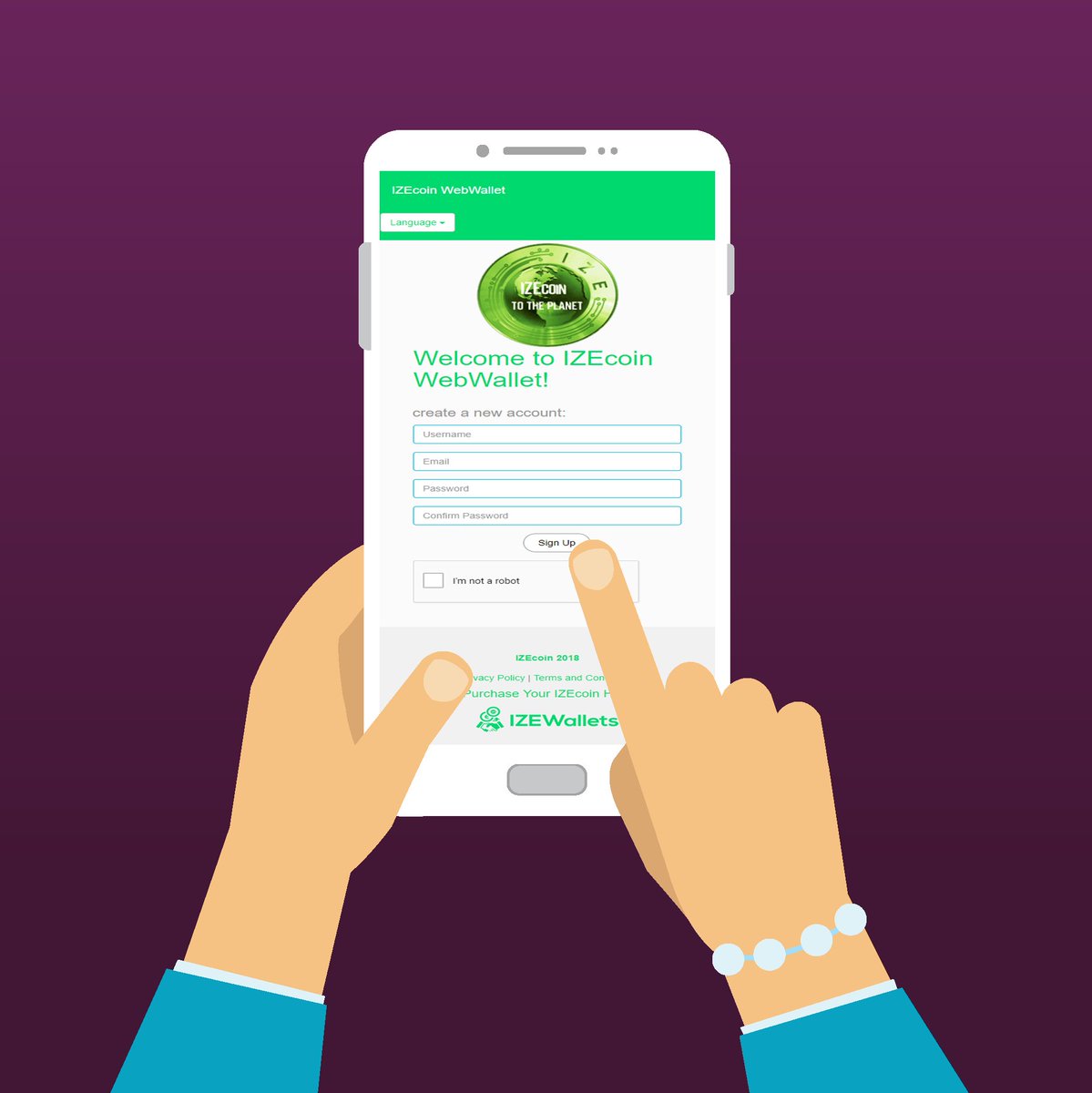 IZEcoin's tweet photo. Sign-up to get your #Web_Wallet now at https://t.co/iEVD3gY4aR  and enjoy the benefits of the #IZEcoin payments! $IZE #IZE #IZEcoin #BTC #Crypto https://t.co/gnVFgVRXhM