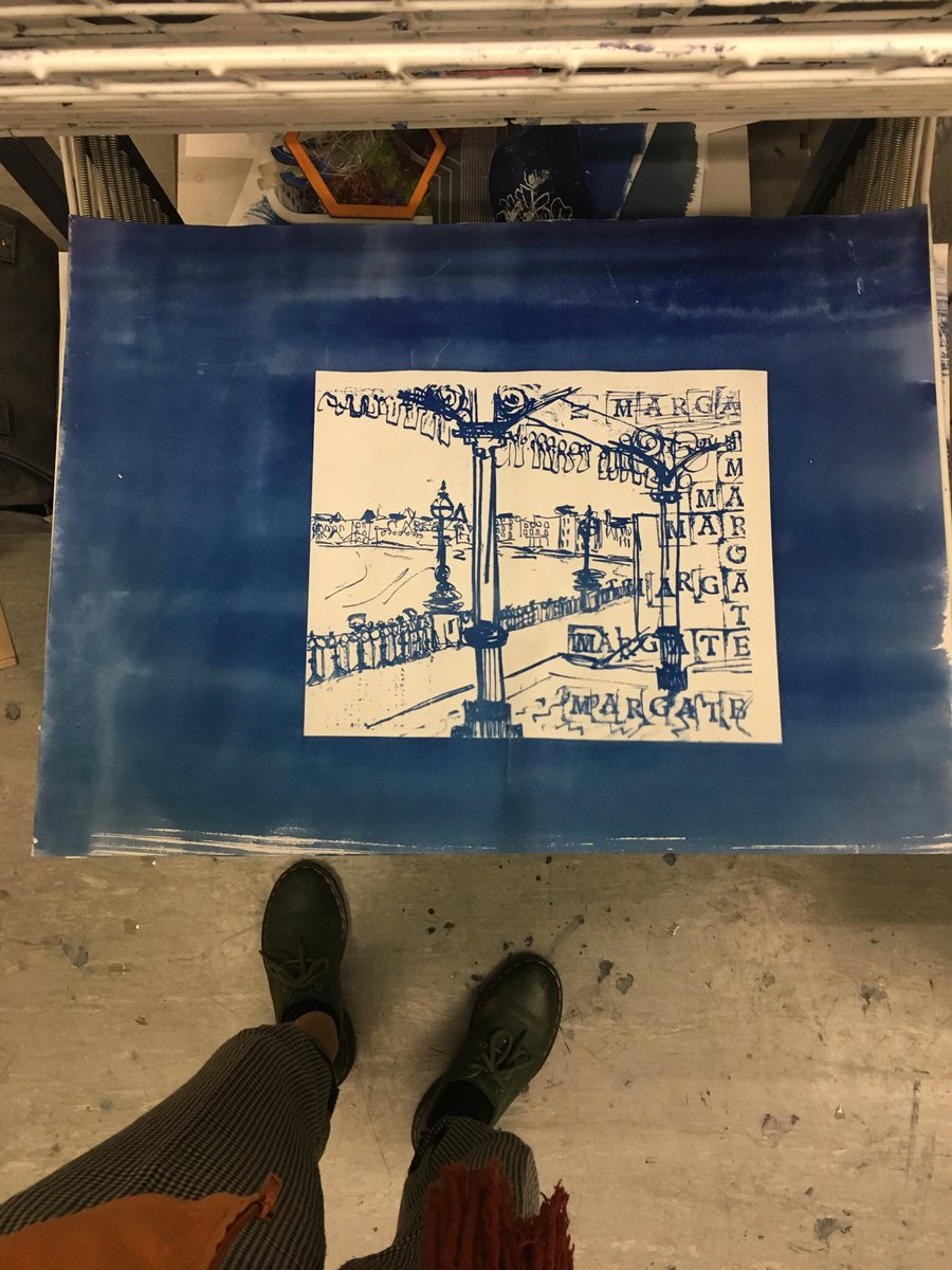 thedarkroomBC's tweet photo. Oooh lookie lookie! Today’s lovely cyanotypes at UCA Canterbury by an illustration &amp; animation student

#uca #canterbury #cyanotype #create #keepitinkent https://t.co/3Ki8V4J997
