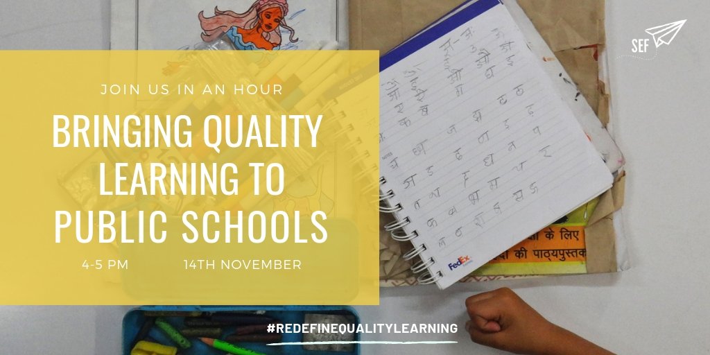 sefconnect's tweet image. Join us in an hour! 

We&apos;ll be discussing how to make our public schools great and how we as educators can #RedefineQualityLearning 

#QualityEducation