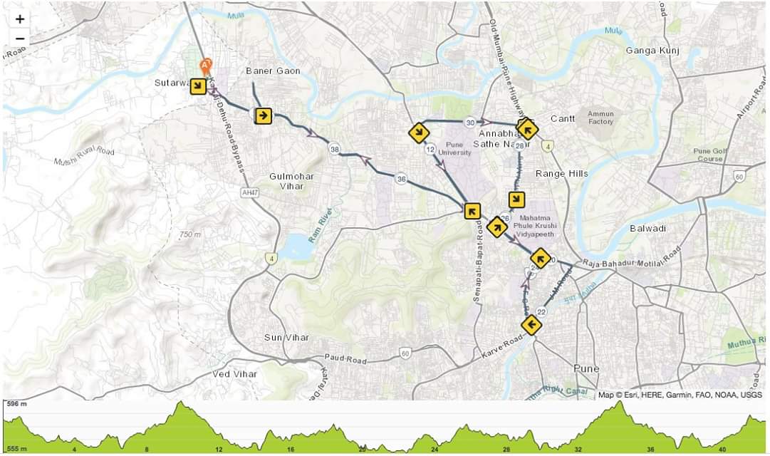 PuneRunning's tweet image. 42km Route for PRBM-PCCM 2018

#PRBM
#PCCM2018
#JabWeRun