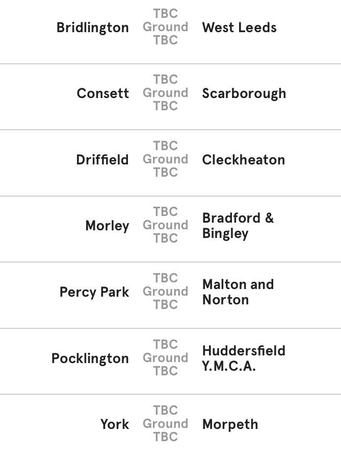 After a much needed week off 🤕 North One East is back! 🎉 

This weekends fixtures!