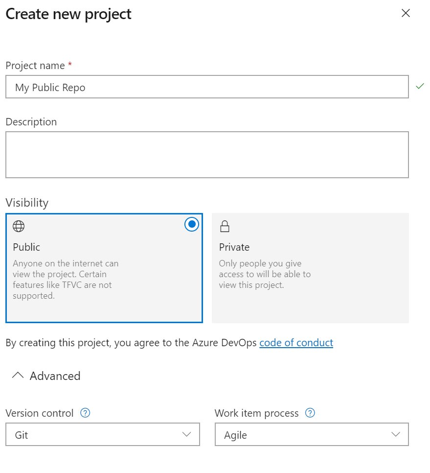 EricHerlitz's tweet image. So apparently Azure DevOps (previous TFS Online/VSTS) now support public repos. 

#AzureDevOps #VSTS #TFSOnline #Git