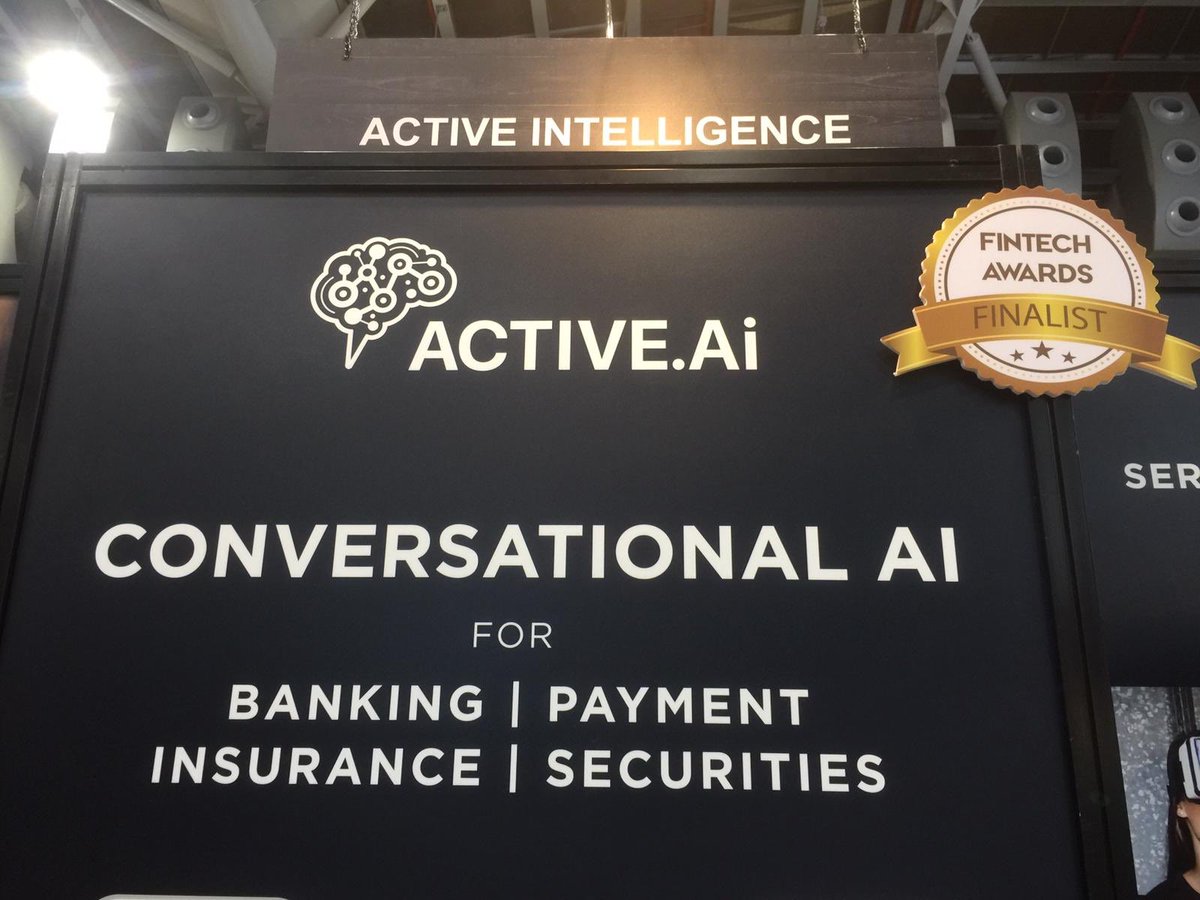 ActiveAibot's tweet photo. Itโs a wrap at the #SGFinTechFest 2018! Thank you to everyone who contributed to the success of the last 3 days!
#ActiveAi #ConversationalAi #Ai #Banking #Securities #Insurance #Payments https://t.co/304fgq7eUL