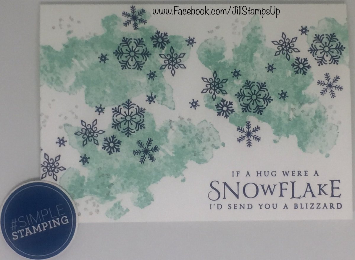 JillStampsUp's tweet photo. A quick, easy &amp; effective card with Beautiful Blizzard. #jillstampsup #stampinup #simplestamping https://t.co/VCNWBB8BTs