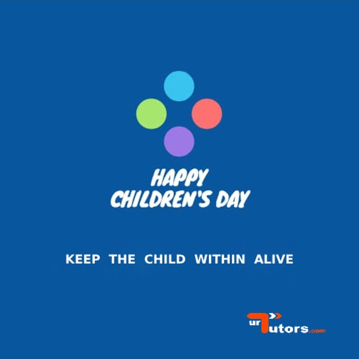urTutors_IPHAA's tweet photo. Happy Children's Day everyone.!!
#profkcsinha #eduwiser #urtutors #cbse #icse #igcse #ib #liveonline #onlinetutoring #xpertseries #hometuition #tuition #tutors #teach #onlinetutor #startup #entrepreneurs #edtech #entrepreneurship #hustle #bangalore #india https://t.co/zYRgCwbVYR