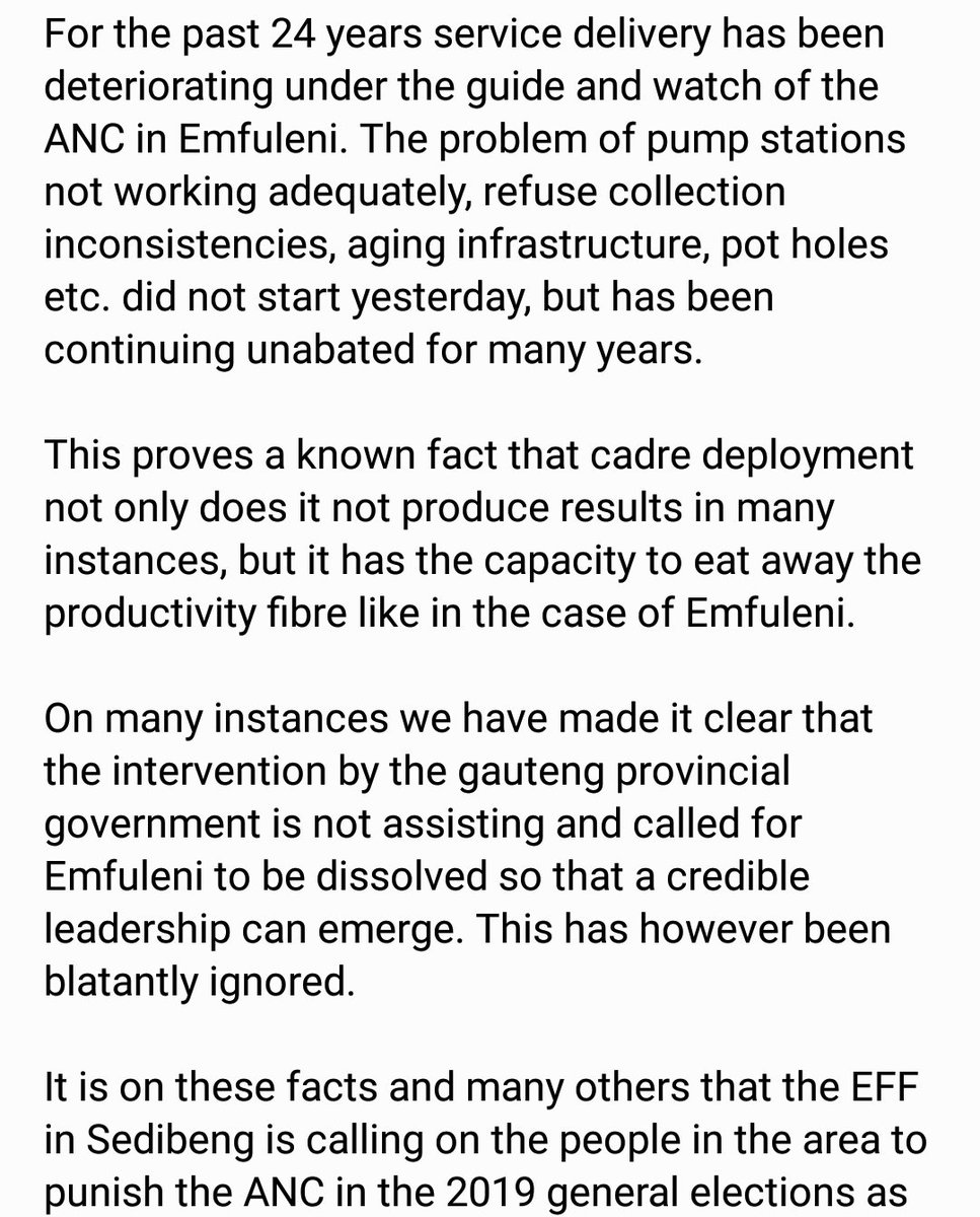 EFF Sedibeng Region tweet media