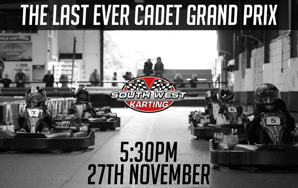 😥LAST EVER CADET GRAND PRIX😥

On the 27th of November, we will be hosting our last ever Cadet Grand Prix. If your child has their cadet license they are eligible to take part!

Please let us know if you wish for your kid to take part on 01934744459 option 1.