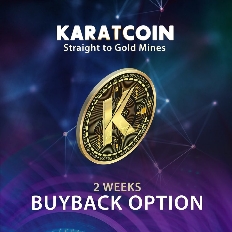 2 Weeks Buyback Program🌟

KCD repurchase program is a great way to give back to our community as well as reinforce confidence in our own project. 

The Minimum for Buyback is 20,000KCD

Buyback: karatcoin.dreammy.co 
Website: karatcoin.co 

#bitcoin #cryptocurrency