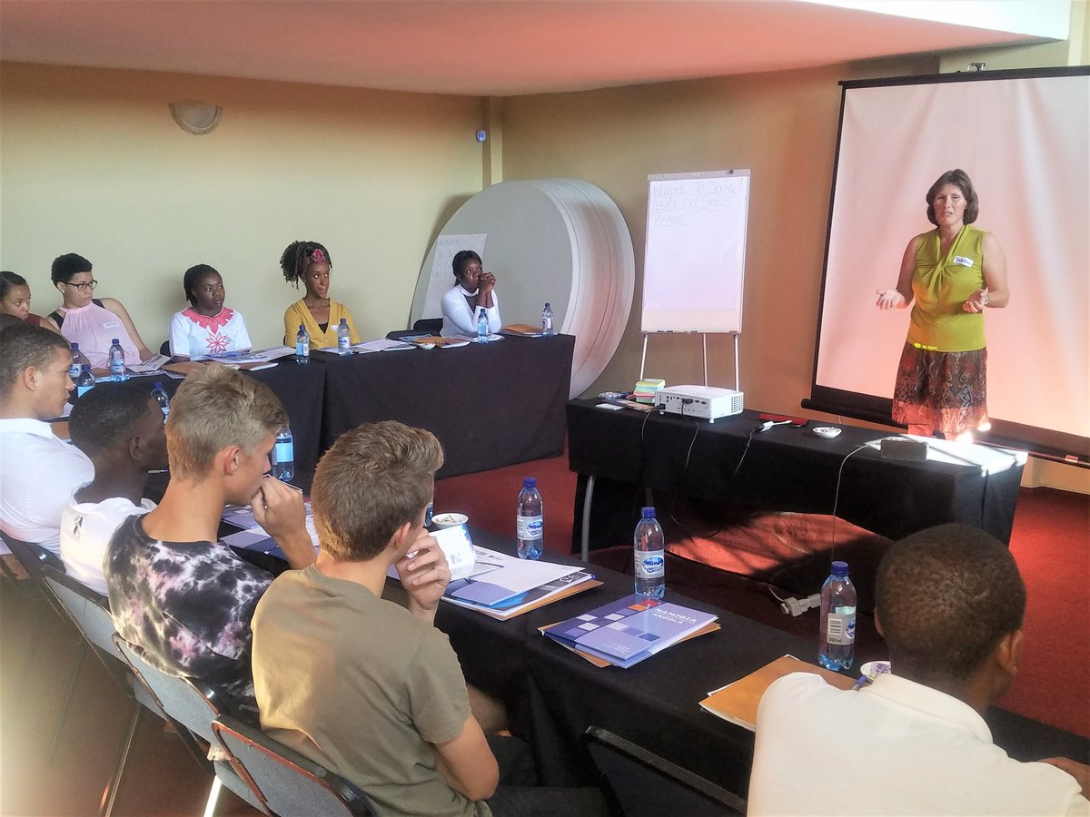 Yvette Bellens from <a href="/YA_Namibia/">Young Africa Namibia</a> welcoming participants to the #Soft #Skills course that will empower the participants to become more assertive, effective in their way of #communicating, solve problems, make decisions as well as #Leadership and #Financial #Literacy!

#SkillingNow!