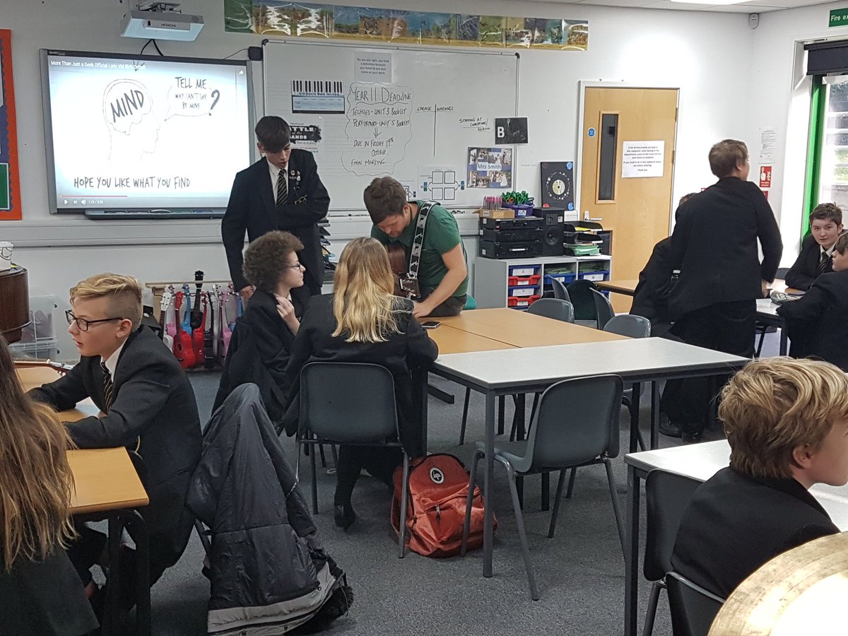 Songwriting workshop with <a href="/RichCottell/">Rich Cottell</a> underway with Years 9 &amp; 10 Music Performance students. Let's write a number 1 song!