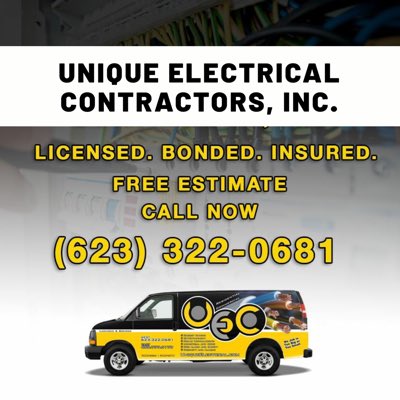 uniquelectrical's tweet image. We provide #FREE #Estimates, 24 hour emergency services, and we have the most #affordable #rates in the Phoenix-Metro Area. #Scottsdale #Phoenix #Tempe #Mesa #Chandler #Gilbert #residential #commercial #industrial #wiring #HVAC #solar #data #networking #Electrician